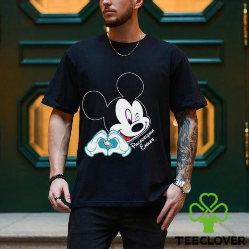 Mickey Mouse Love Philadelphia Eagles Logo Shirt