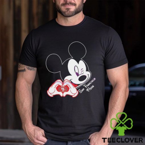 Mickey Mouse Love San Francisco 49ers Logo Shirt