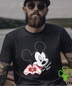 Mickey Mouse Love San Francisco 49ers Logo Shirt