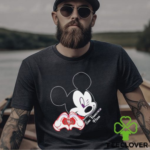 Mickey Mouse Love San Francisco 49ers Logo Shirt