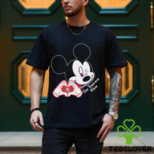 Mickey Mouse Love San Francisco 49ers Logo Shirt