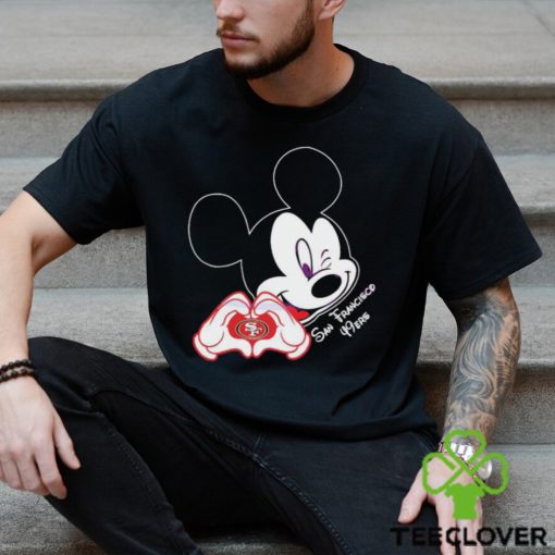 Mickey Mouse Love San Francisco 49ers Logo Shirt