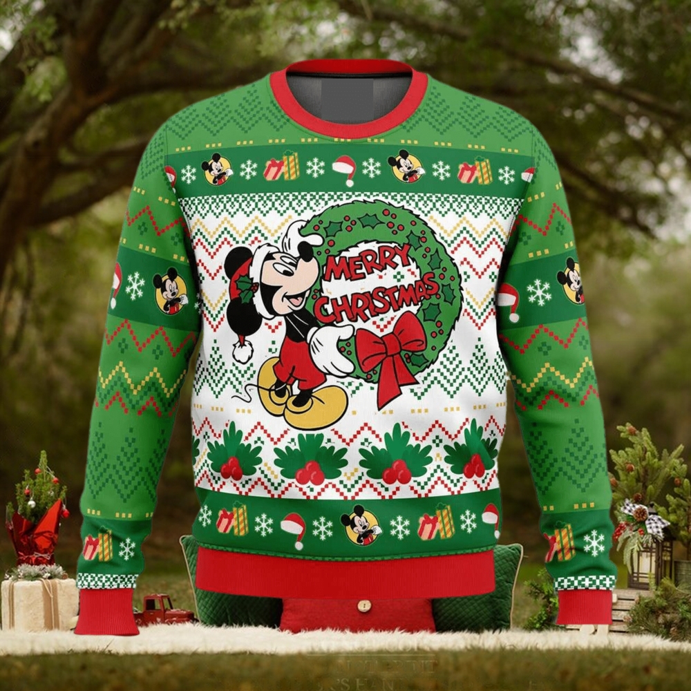 Mickey Mouse Merry Disney Ugly Christmas Sweater Holiday For Men And Women Mickey Mouse Merry Disney Ugly Christmas Sweater Holiday For Men And Women
