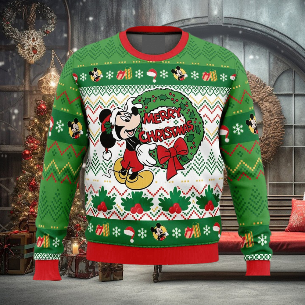 Mickey Mouse Merry Disney Ugly Christmas Sweater Holiday For Men And Women Mickey Mouse Merry Disney Ugly Christmas Sweater Holiday For Men And Women