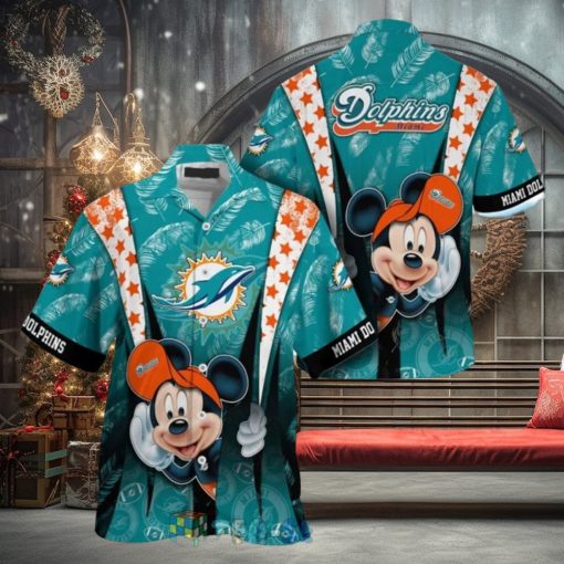 Mickey Mouse NFL Miami Dolphins Hat Tropical Hawaiian Shirt