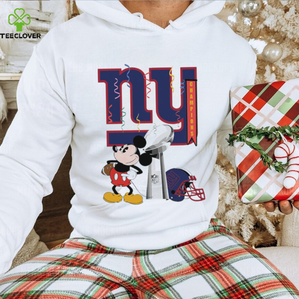 Mickey Mouse NFL New York Giants football Super Bowl Champions helmet logo shirt Mickey Mouse NFL New York Giants football Super Bowl Champions helmet logo shirt