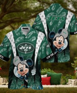 Mickey Mouse NFL New York Jets Hat Tropical Hawaiian Shirt