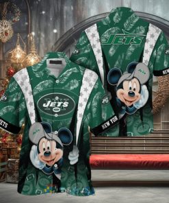 Mickey Mouse NFL New York Jets Hat Tropical Hawaiian Shirt