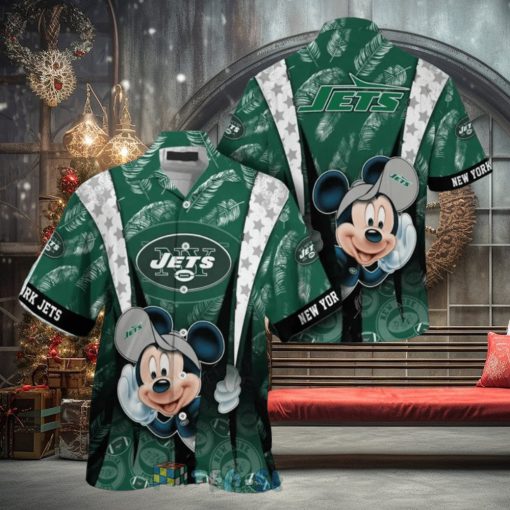 Mickey Mouse NFL New York Jets Hat Tropical Hawaiian Shirt