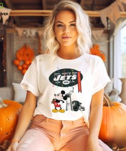 Mickey Mouse NFL New York Jets football Super Bowl Champions helmet logo shirt