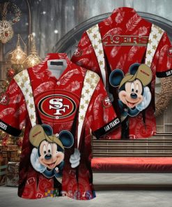 Mickey Mouse NFL San Francisco 49ers Hat Tropical Hawaiian Shirt