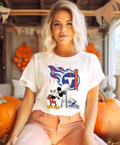 Mickey Mouse NFL Tennessee Titans football Super Bowl Champions helmet logo shirt