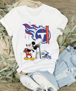 Mickey Mouse NFL Tennessee Titans football Super Bowl Champions helmet logo shirt