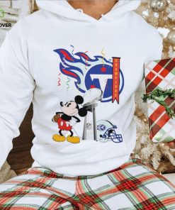 Mickey Mouse NFL Tennessee Titans football Super Bowl Champions helmet logo shirt