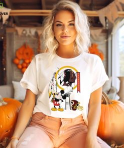 Mickey Mouse NFL Washington Redskins football Super Bowl Champions helmet logo shirt