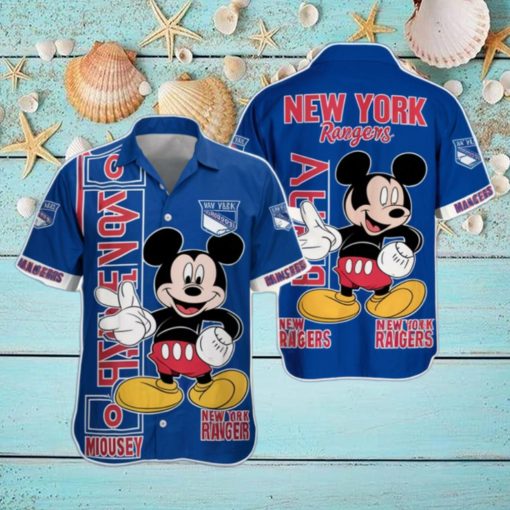 Mickey Mouse New York Rangers NHL Hawaiian Shirt Aloha Gifts