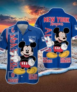 Mickey Mouse New York Rangers NHL Hawaiian Shirt Aloha Gifts