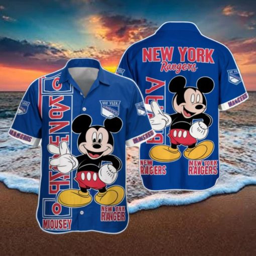 Mickey Mouse New York Rangers NHL Hawaiian Shirt Aloha Gifts