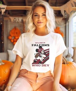 Mickey Mouse Nfl Atlanta Falcons Football Player Who Dey Slogan Shirt