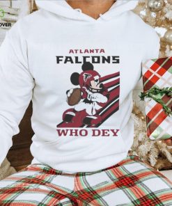 Mickey Mouse Nfl Atlanta Falcons Football Player Who Dey Slogan Shirt