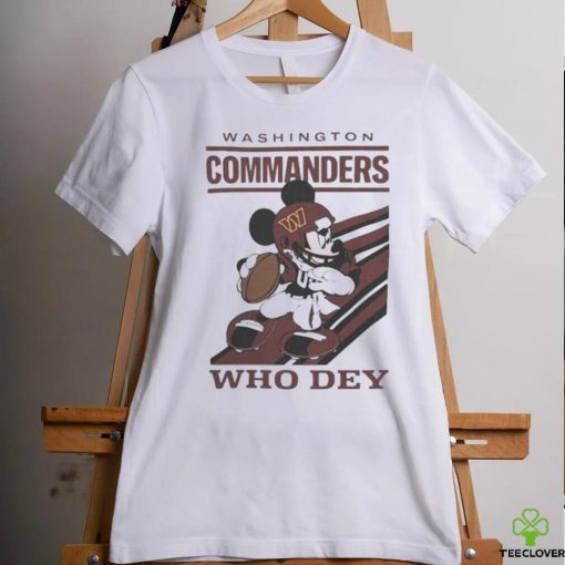 Mickey Mouse Nfl Washington Commanders Football Player Who Dey Slogan Shirt