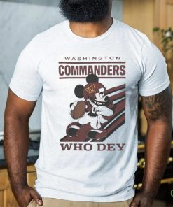 Mickey Mouse Nfl Washington Commanders Football Player Who Dey Slogan Shirt