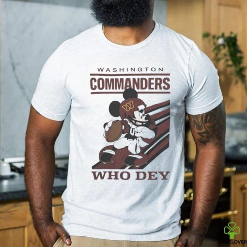 Mickey Mouse Nfl Washington Commanders Football Player Who Dey Slogan Shirt