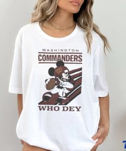 Mickey Mouse Nfl Washington Commanders Football Player Who Dey Slogan Shirt