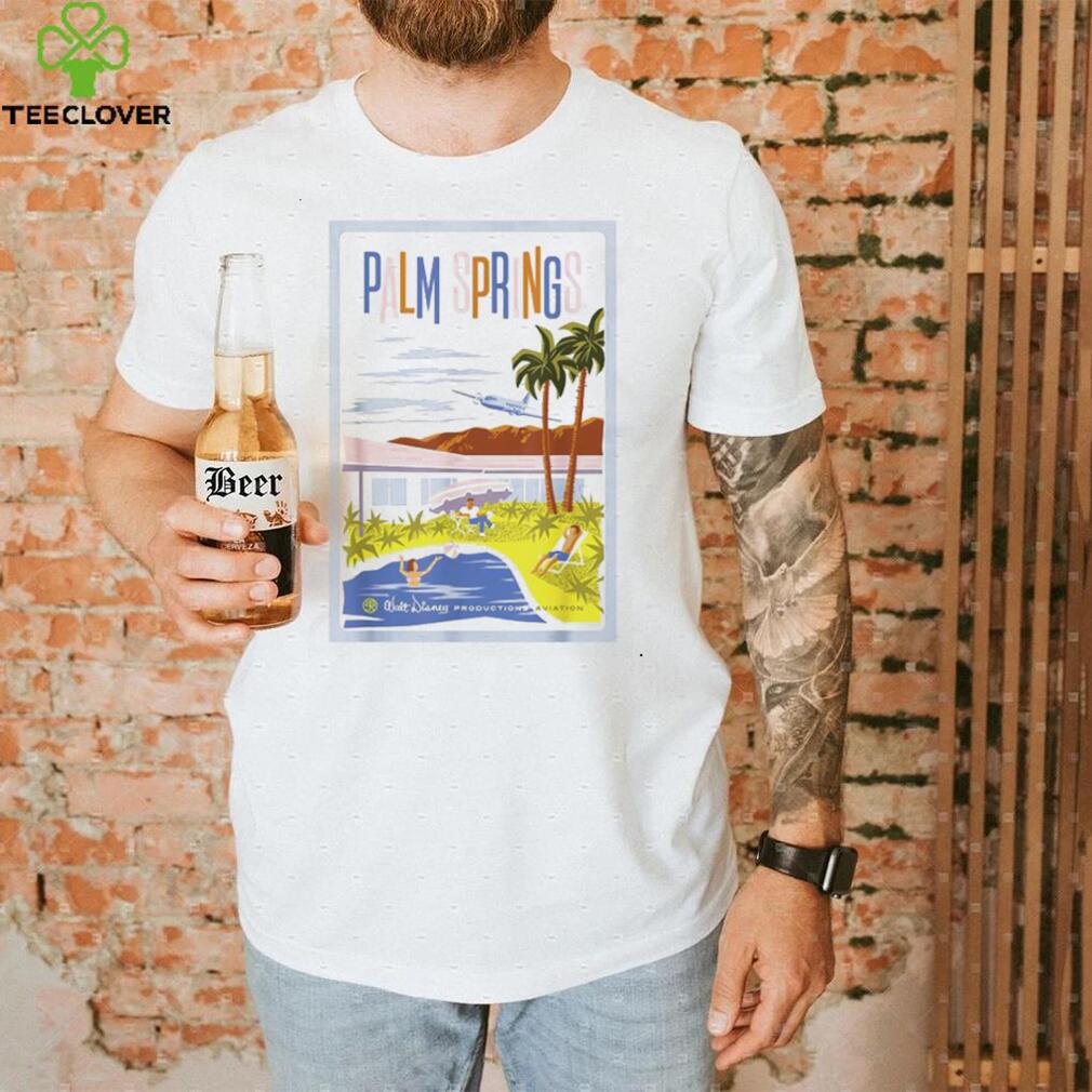 Mickey Mouse One Walt’s Plane Travel Poster Palm Springs T Shirt Mickey Mouse One Walt’s Plane Travel Poster Palm Springs T Shirt