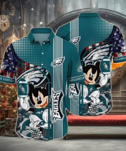 Mickey Mouse Philadelphia Eagles NFL Hawaiian Shirt Gift For Beach Trip, NFL Hawaiian Shirt