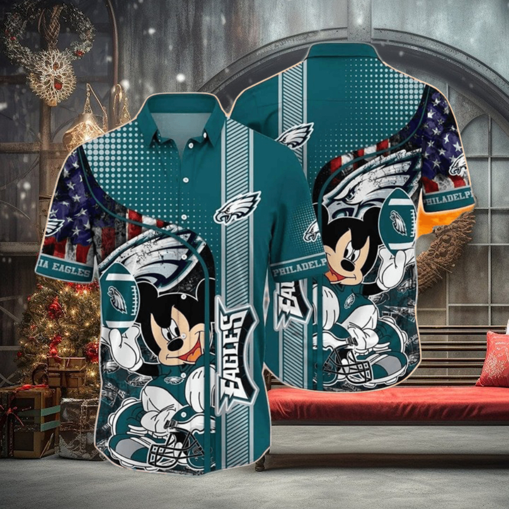 Mickey Mouse Philadelphia Eagles NFL Hawaiian Shirt Gift For Beach Trip, NFL Hawaiian Shirt Mickey Mouse Philadelphia Eagles NFL Hawaiian Shirt Gift For Beach Trip, NFL Hawaiian Shirt