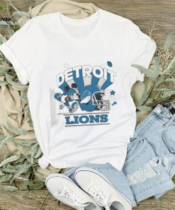 Mickey Mouse Player Detroit Lions Football Helmet Logo Character Shirt