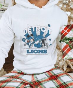 Mickey Mouse Player Detroit Lions Football Helmet Logo Character Shirt