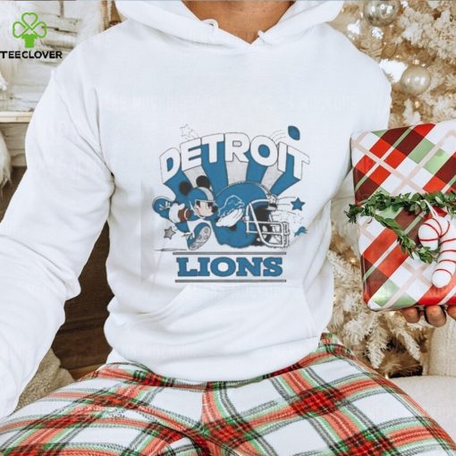 Mickey Mouse Player Detroit Lions Football Helmet Logo Character Shirt