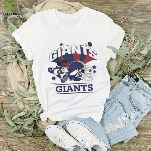 Mickey Mouse Player New York Giants Football Helmet Logo Character Shirt