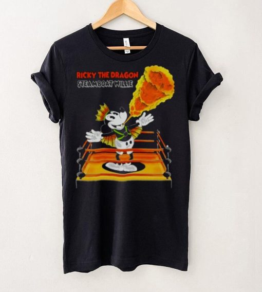 Mickey Mouse Ricky The Dragon Steamboat Willie T Shirt