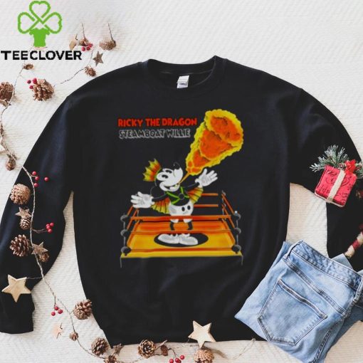 Mickey Mouse Ricky The Dragon Steamboat Willie T Shirt