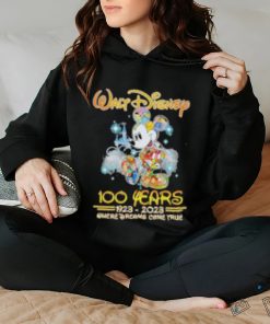 Mickey Mouse Walt Disney 100 years 1923 2023 where dreams come true shirt