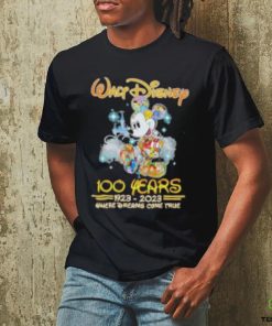 Mickey Mouse Walt Disney 100 years 1923 2023 where dreams come true shirt