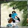 Personalized Greyhound In Snow Pocket Christmas Acrylic Ornament