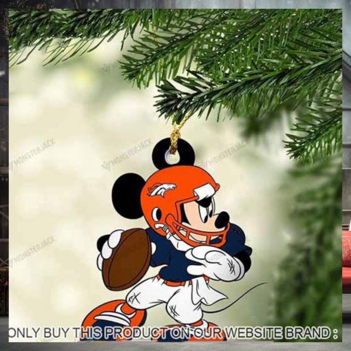 Mickey Mouse X Denver Broncos 2023 Christmas Ornament