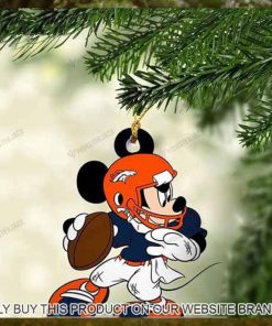 Mickey Mouse X Denver Broncos 2023 Christmas Ornament