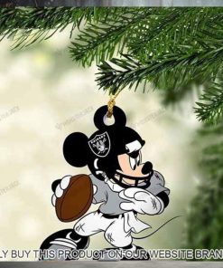 Mickey Mouse X Las Vegas Raiders 2023 Christmas Ornament