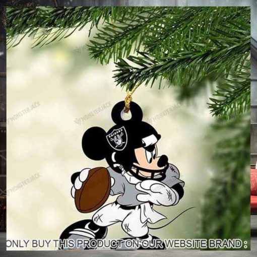 Mickey Mouse X Las Vegas Raiders 2023 Christmas Ornament