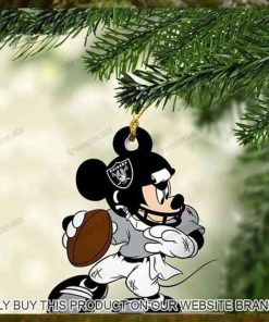 Mickey Mouse X Las Vegas Raiders 2023 Christmas Ornament