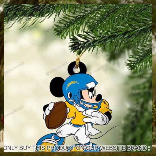 Mickey Mouse X Los Angeles Chargers 2023 Christmas Ornament