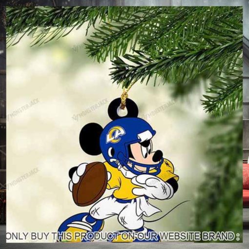 Mickey Mouse X Los Angeles Rams 2023 Christmas Ornament