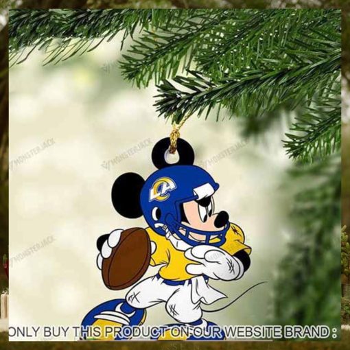 Mickey Mouse X Los Angeles Rams 2023 Christmas Ornament