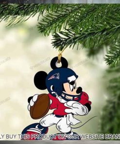 Mickey Mouse X New England Patriots 2023 Christmas Ornament