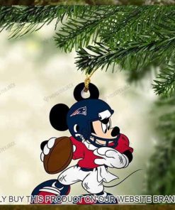 Mickey Mouse X New England Patriots 2023 Christmas Ornament